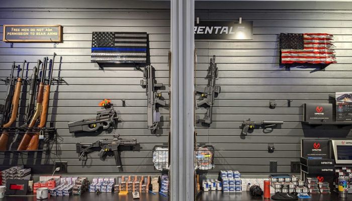firearms on a wall